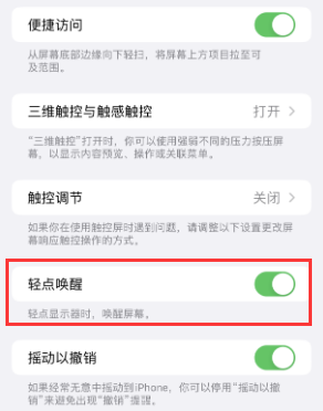 莱阳苹果授权维修站分享iPhone轻点无法唤醒怎么办 