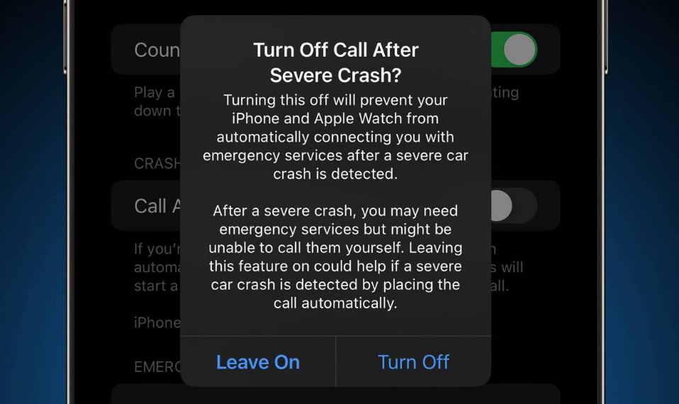莱阳苹果14维修分享 iPhone 14 和 Apple Watch 上关闭崩溃检测 